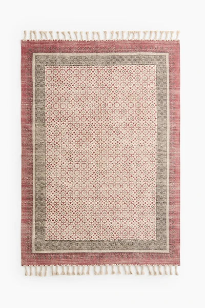 Cotton Rug with Fringe