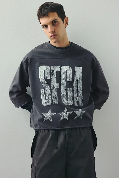 Oversized-Fit Cropped T-Shirt