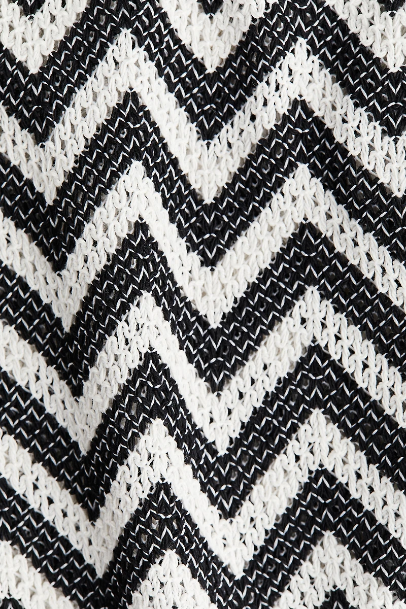 Tie-Front Jacquard-Knit Vest