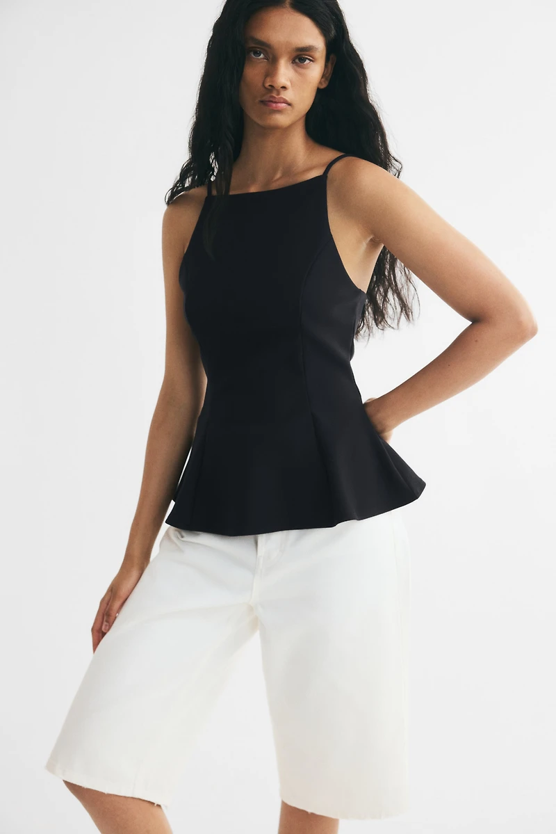 Sleeveless Peplum Top