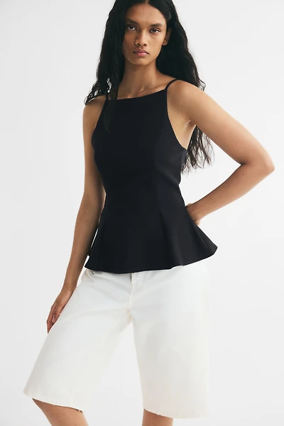 Sleeveless Peplum Top