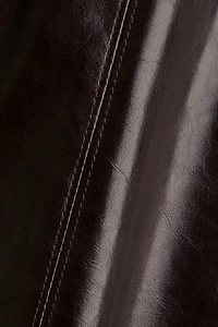 Jupe corolle en tissu enduit