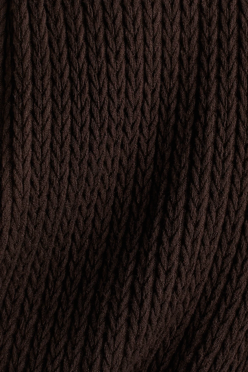 Flared Cable-Knit-Look Pants