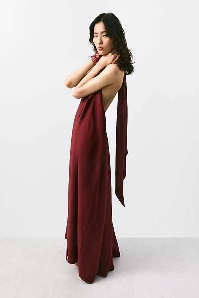 Maxi halterneck dress