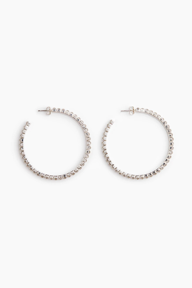 Rhinestone Hoop Earrings