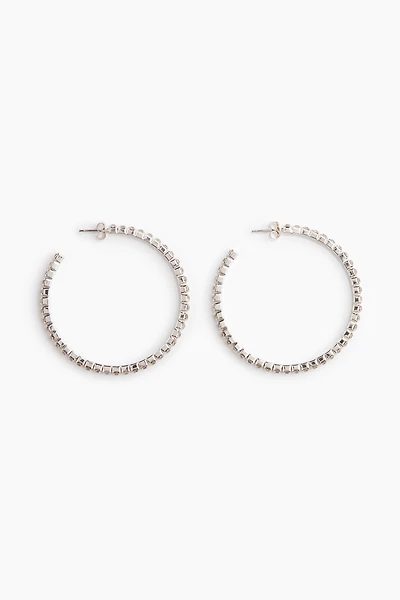 Rhinestone Hoop Earrings