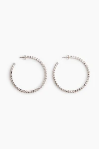 Rhinestone Hoop Earrings