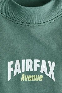 T-shirt en coton avec motifs imprimés