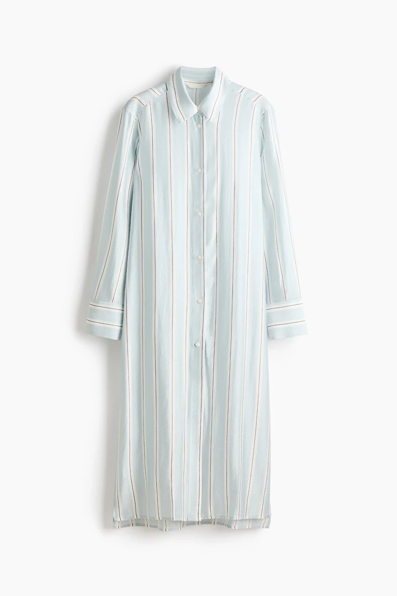 Chemise longue en viscose mélangée