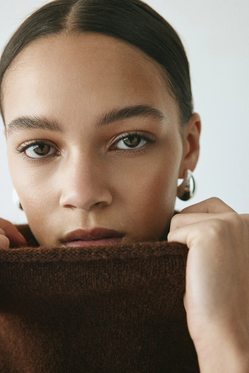 Haut en tricot à col cheminée