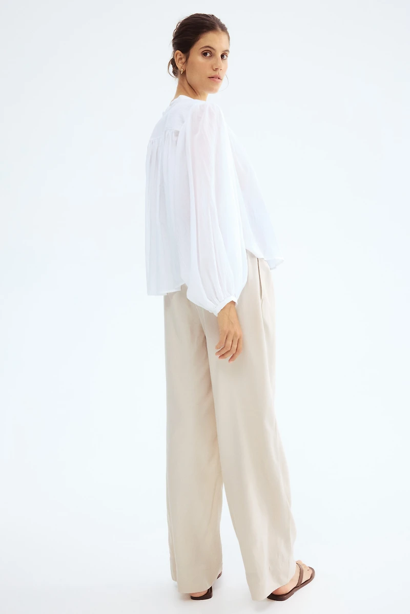 MAMA Pantalon droit en sergé