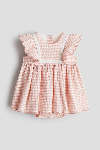 Cotton Muslin Bodysuit Dress