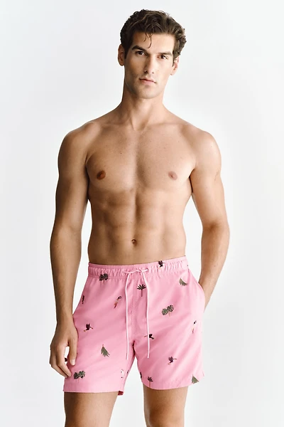 Patterned Swim Shorts