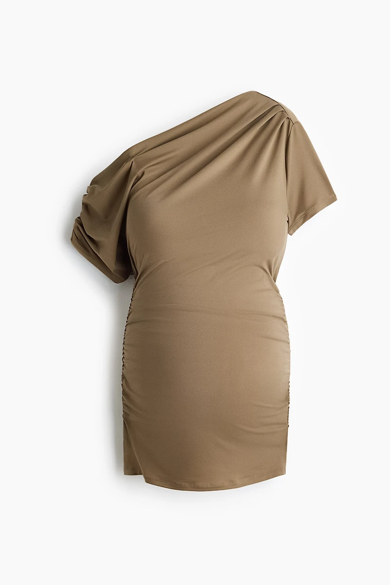 MAMA Draped One-Shoulder Top