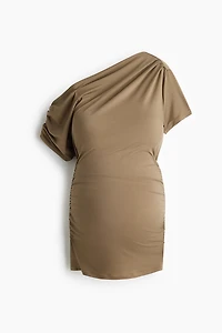 MAMA Draped One-Shoulder Top