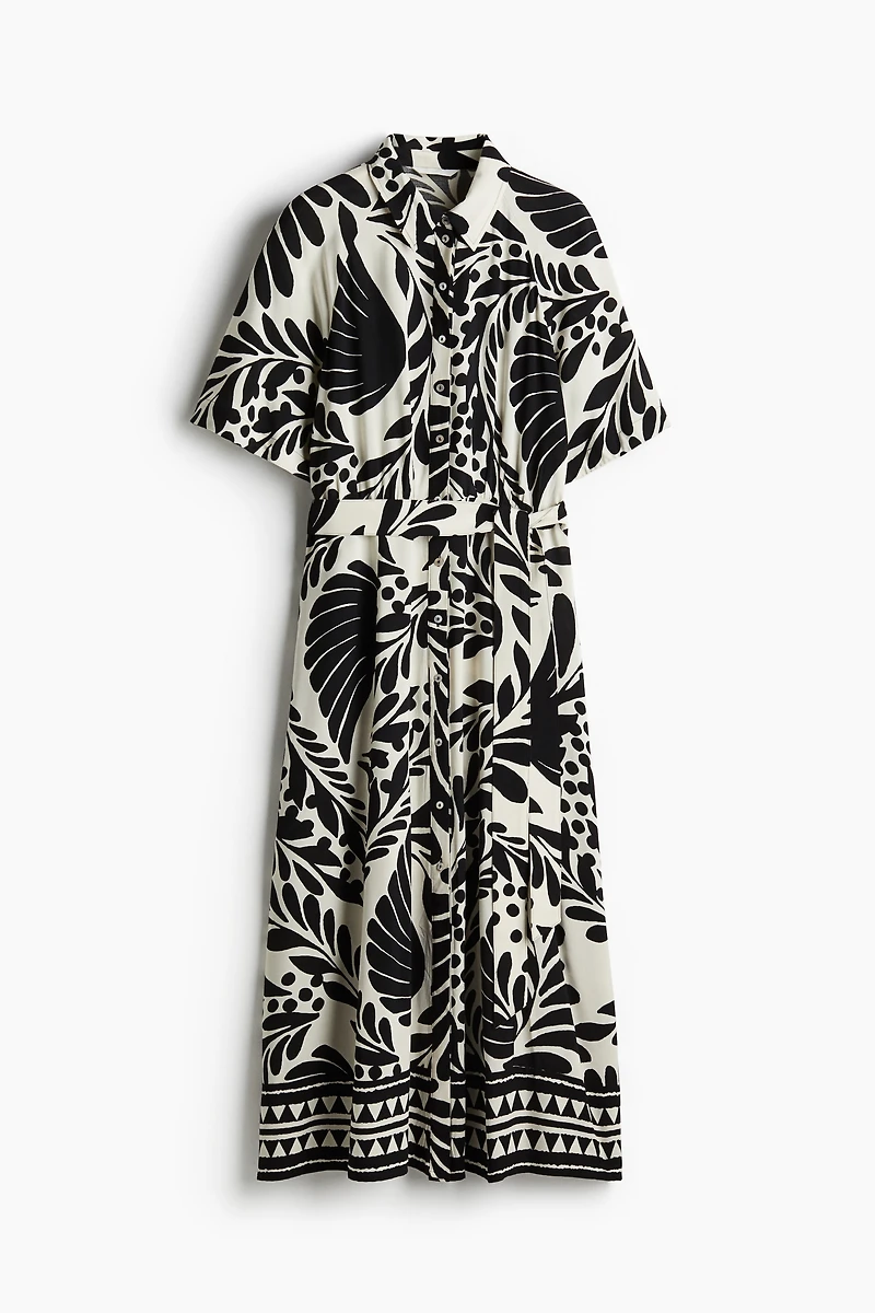 Tie-belt Shirt Dress