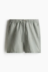 Regular Fit Linen-Blend Shorts