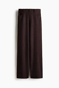 Wide-Leg Bouclé Pants