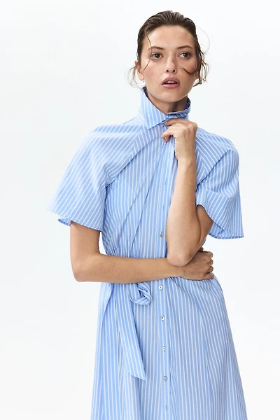 Tie-Belt Shirt Dress