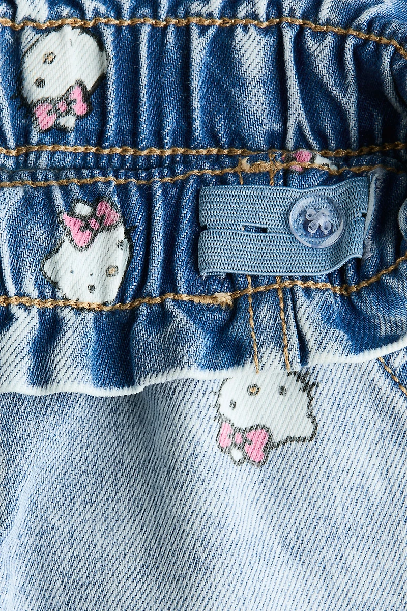 Wide-Leg Jeans with Motif