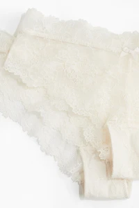 Lot de 2 culottes Hipster en dentelle