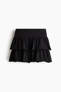 Tiered Jersey Mini Skirt