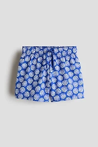 Patterned Seersucker Swim Shorts