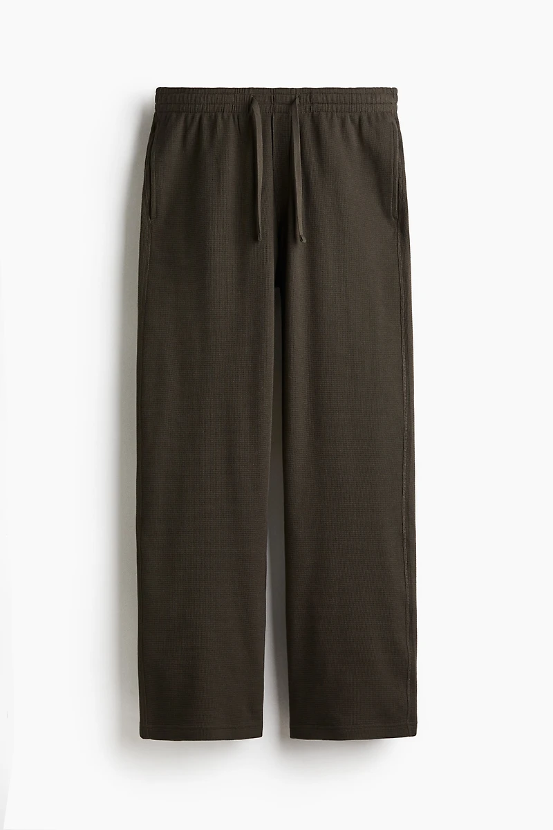 Waffled Cotton Pajama Shirt and Pants