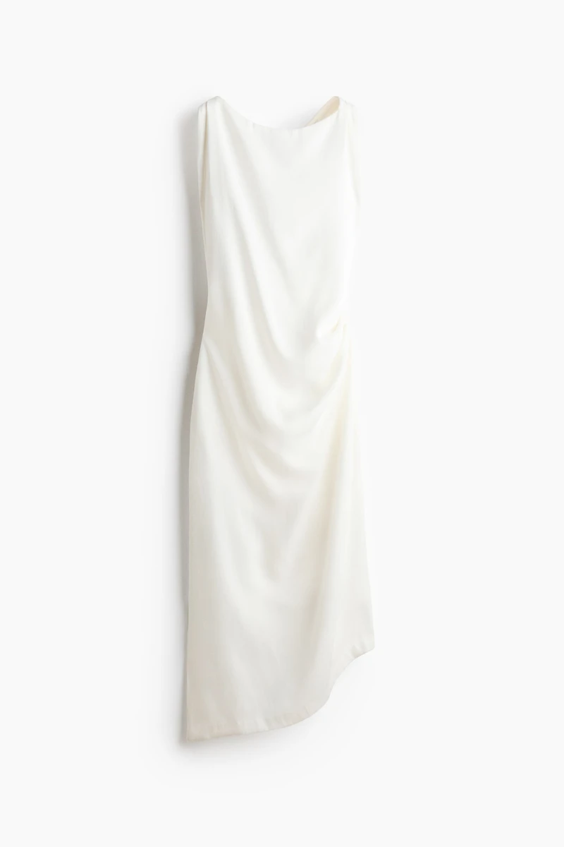 Robe en sergé avec détail torsadé