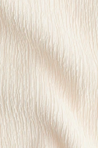 Crinkled Boat-Neck Top