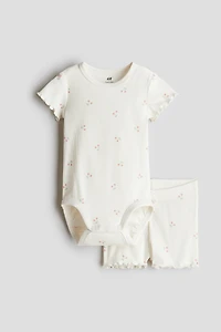 Ensemble 2 pièces en coton côtelé