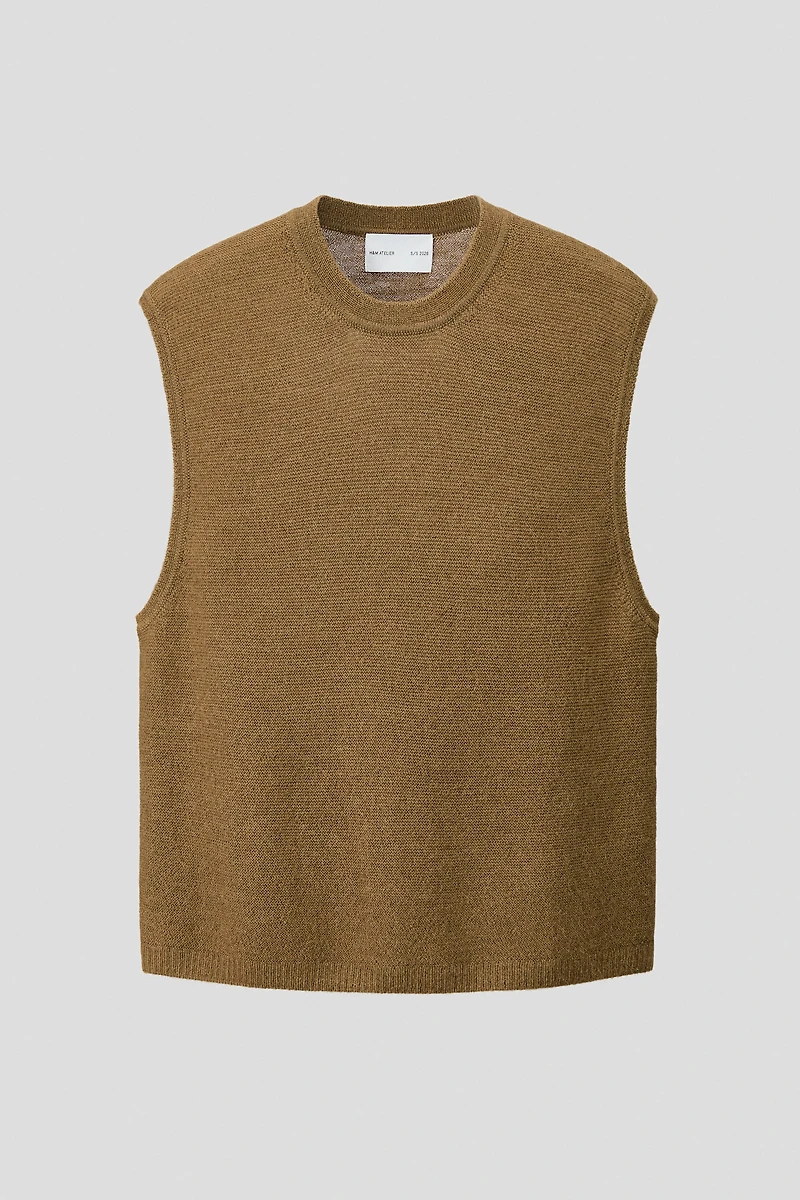 Chandail sans manches ample en point mousse