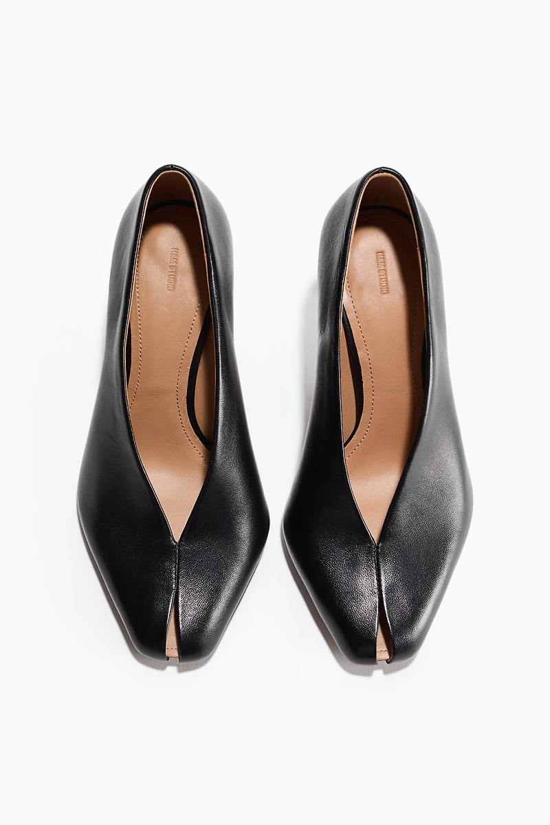 Cutout Leather Pumps