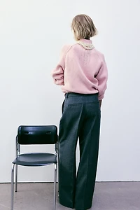 Rib-knit Turtleneck Sweater
