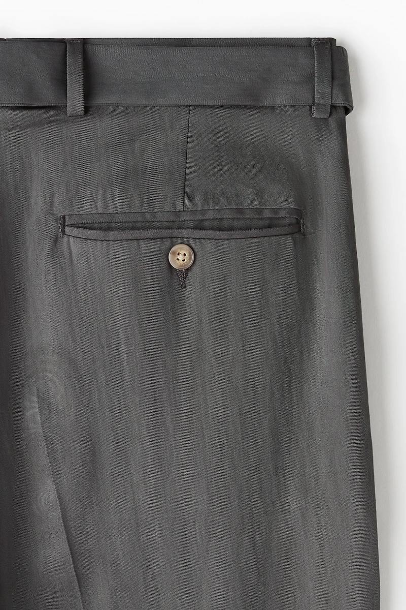 Regular-Fit Twill Pants with Belt