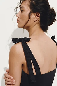 Padded-Cup Tie-Strap Swimsuit