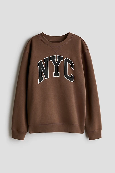 Printed Brushed-Inside Sweatshirt