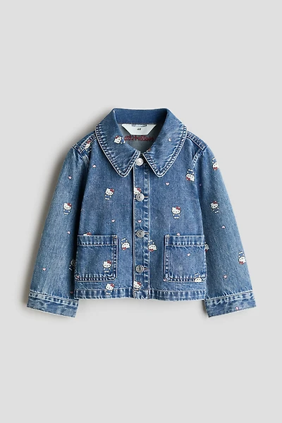 Veste en denim imprimé