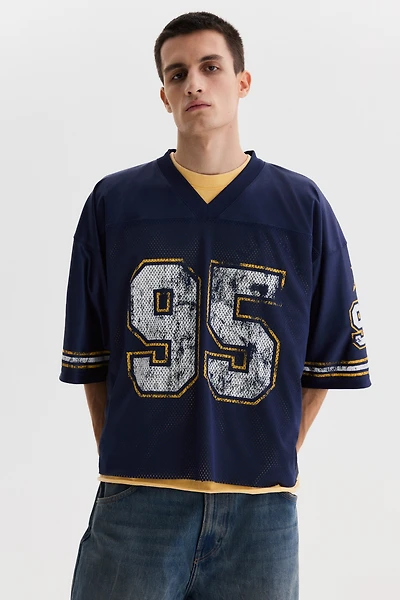 T-shirt ample en filet imprimé