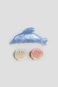 3-Pack Shimmery Hair Claws