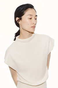 Haut à mancherons en tricot fin