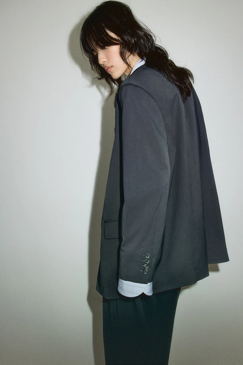 Veston grande taille en sergé