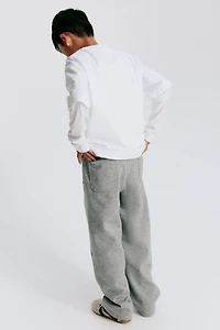 Brushed-Inside Joggers with Printed Motif