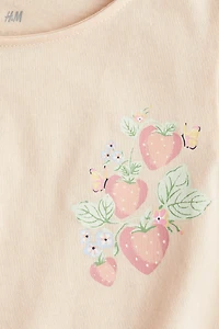 Flutter-Sleeved Cotton Top