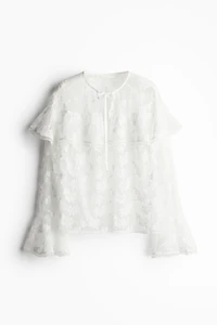 Flounced Lace Blouse