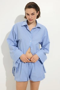 Cotton Balloon-Leg Beach Shorts