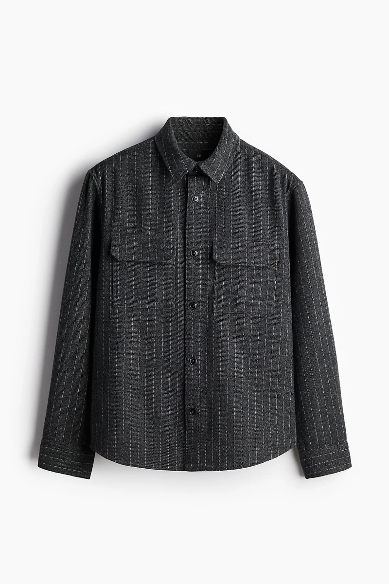 Regular Fit Felted Overshirt