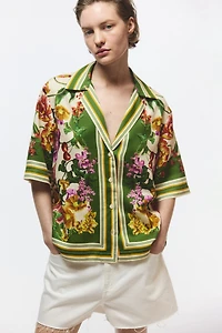 Short-Sleeved Lyocell Shirt