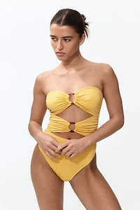 Padded-Cup Bandeau Swimsuit