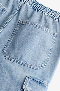 Pantalon de jogging Coupe Flottante Cargo en denim